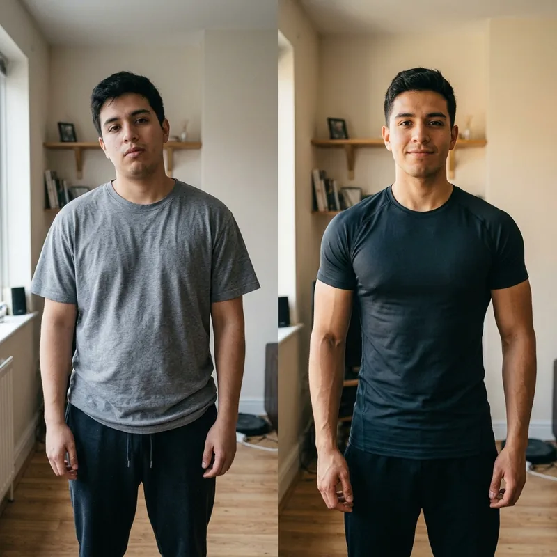 Transformación de Andrés M. — antes y después